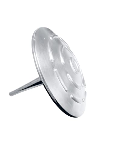 BAUZAUNWELT Markierungsnagel aus Aluminium zum einschlagen Ø 100 mm (1 Stück mit Schaft) von Bauzaunwelt