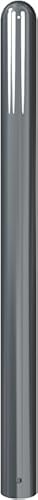 BAUZAUNWELT Stilpoller Ø 102 mm mit Halbkugelkopf ortsfest zum Einbetonieren ca. 950 mm Überflur feuerverzinkt und anthrazitgrau (RAL 7016) beschichtet von Bauzaunwelt