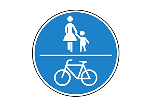 BAUZAUNWELT Verkehrszeichen Gemeinsamer Geh- und Radweg - nach StVO mit RAL Gütezeichen - Ø 600 mm, Flachform Alu 2 mm, Folie RA 2 BAUZAUNWELT Verkehrszeichen Gemeinsamer Geh- und Radweg - nach StVO mit RAL Gütezeichen - Ø 600 mm, Flachform Alu 2 mm, Folie RA 2 von Bauzaunwelt