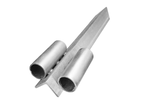 BAUZAUNWELT Bauzaun Erdhülse 10er Set – Einschlaghülse mit 2 Aufnahmen für Mobilzäune – stabile Befestigung für Bauzaun Absperrungen auf unebenem Gelände von Bauzaunwelt