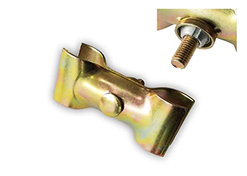 BAUZAUNWELT Bauzaun Sicherheitsschelle mit Kranz | stabile Verbindungsschelle für Bauzäune & Mobilzäune | Diebstahlschutz & erhöhte Stabilität für Absperrsysteme von Bauzaunwelt