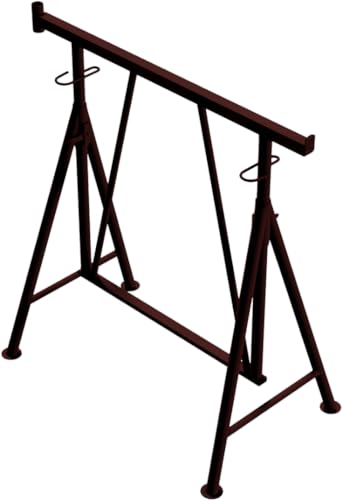 BAUZAUNWELT Faltgerüstbock Compact S höhenverstellbar - Auflagefläche von 1,20 m - bis zu 1500 kg Tragkraft - Größe 2, Höhe: 1,00 m - 1,75 m von Bauzaunwelt