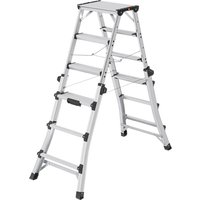 Hailo D100 TL TopLine Stehleiter mit teleskopierbaren Holmen von Bauzaunwelt