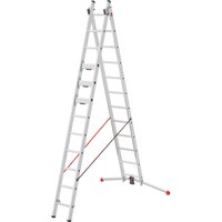 Hailo Sprossenschiebeleiter S110 Pro mit innovativen 3 Dreh-Stufen mit großer Standfläche von Bauzaunwelt
