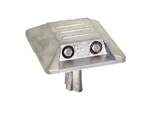 BAUZAUNWELT Markierungsnagel aus Aluminium mit Schaft zum einsetzen 100 x 100 x 20 mm (1 Stück Reflexlinsen einseitig) von Bauzaunwelt