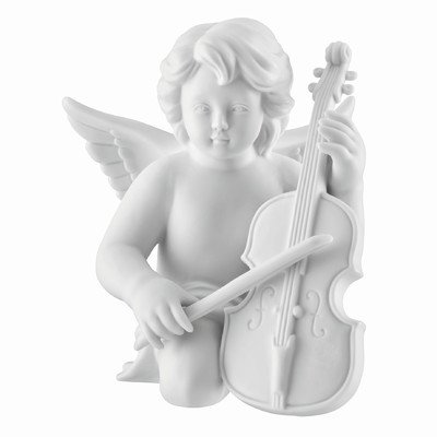 Dekorationsfigur Engel mit Cello Zeit für Engel Größe: 16 cm H x 20 cm W x 18 cm T von Bavaria