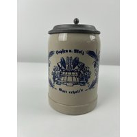 Alter Bierkrug "Hopfen Und Malz" Retro Bierglas Vintage von BavarianHeritage