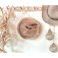 Wanduhr Aus Mangoholz Mit Flüsterleisem Uhrwerk/Uhr von BavarianWave
