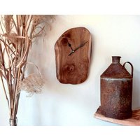 Wanduhr Aus Teakholz Mit Flüsterleisem Uhrwerk/Uhr von BavarianWave