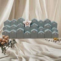 Adventskalender Aus Holz Häuschen Shabby Deko Weihnachten/Erwachsende Geschenk Grün - Seladon Adventskalender Aus Holz Häuschen Shabby Deko Weihnachten/Erwachsende Geschenk Grün - Seladon von Bavariangifts23