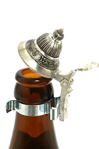 Bavariashop Bierflaschen Zinndeckel - Made in Germany! Insektenschutz für die Bierflasche; Silberfarben von Bavariashop