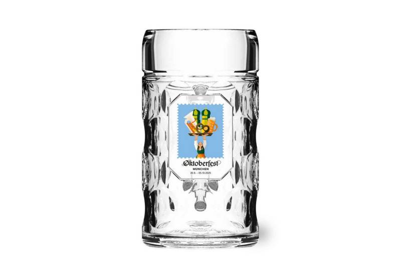 Bavariashop Bierkrug Offizieller Glasmaßkrug Oktoberfest 2025, Steinzeug von Bavariashop