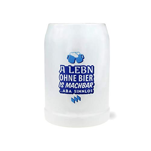 Bavariashop Bierkrug"Ohne Bier", 0,5 Liter, Zünftige Geschenkidee aus Bayern für Bierfreunde von Bavariashop
