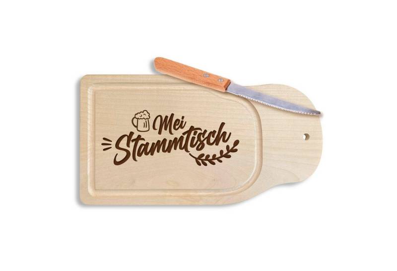 Bavariashop Brotschneidebrett Brotzeitbrettl "Mei Stammtisch" von Bavariashop
