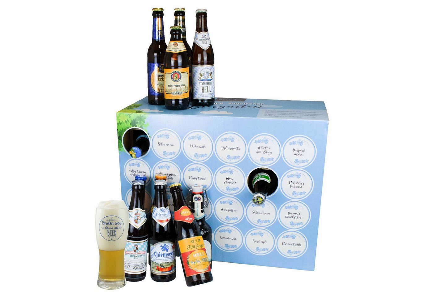 Bavariashop Geschenkbox Bier-Box Bayerischer Biergarten" • Männer Bier-Geschenk-Set" von Bavariashop