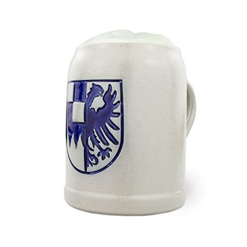 Bavariashop PREMIUM Bierkrug Mittelfranken • Handgefertigter, bayerischer Bierkrug mit Wappen-Gravur - 0,5l von Bavariashop