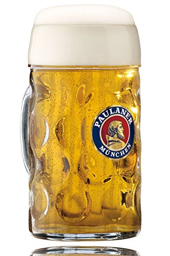 Bavariashop Paulaner Glas Masskrug - 1,0l - Original wie im Festzelt von Bavariashop