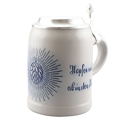 Bavariashop | PREMIUM Bierkrug Holy Hopfen | Bierkrug personalisiert mit Gravur | Bier Krug mit Name | 0,5 Liter von Bavariashop