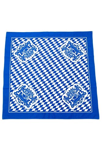 Bavariashop Tischdecke Bayern, 80 x 80 cm, Rauten, 100% Baumwolle, Blau Weiß, Bayern Wappen, Picknickdecke von Bavariashop