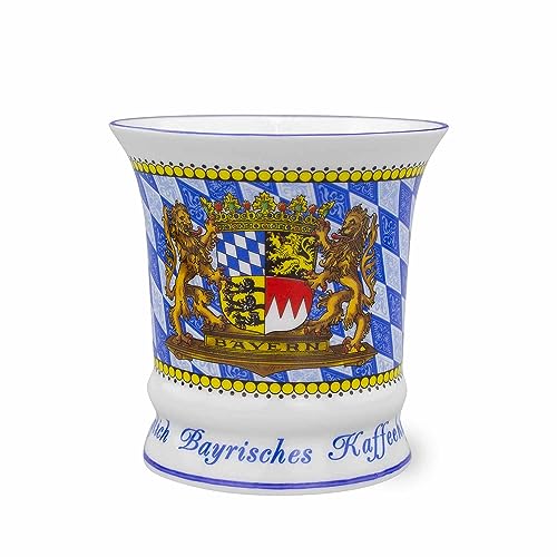 Kaffeetasse Königlich Bayerisch, Stilvolles Bayerisches Kaffeehaferl, Wappen Bayern, Rautenmuster, Außergewöhnliche Form Kaffeetasse Königlich Bayerisch, Stilvolles Bayerisches Kaffeehaferl, Wappen Bayern, Rautenmuster, Außergewöhnliche Form von Bavariashop