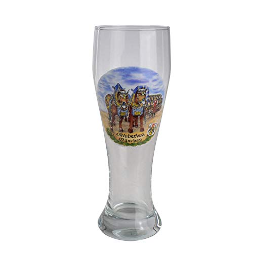 Oktoberfest Weizenglas 0.5l, Hochwertige Qualität, Glas für Weißbier, Geschenkidee für Weihnachten von Bavariashop