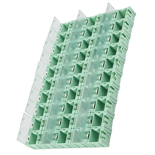 Baverta SMT Aufbewahrungsbox-SMD Box Grün SMT SMD Container Box Elektronische Komponenten Mini Aufbewahrungskoffer 50St von Baverta