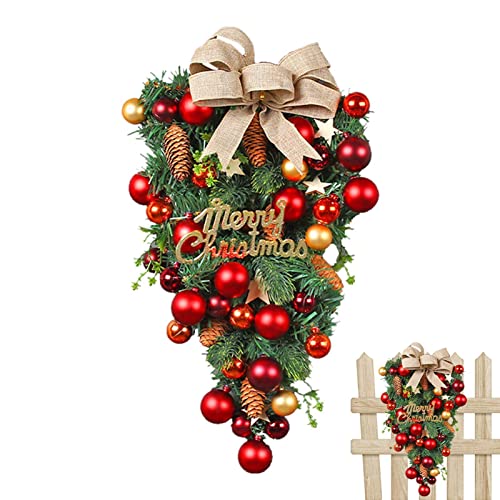 2 Pcs Weihnachtskranz Türkranz Weihnachten Kranz Künstliche Weihnachtsgirlande Für Hängende Tür Wand Weihnachts Türdeko Party Deko,Weihnachten Girlanden Türdeko Weihnachtsdeko Für Haustür Wand Windows von Bavokon