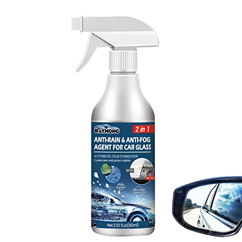 Bavokon 120ml Anti-Rain Anti-Fog Agent for Car Glass Windshield Rain Spray,antibeschlag-Spray,Antibeschlag-Regen-Spray,regenfest,Nano-Regenentferner Für Fenster,Windschutzscheiben,Spiegel,Duschtüren von Bavokon