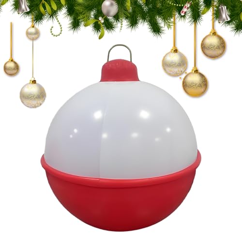 Bavokon Aufblasbare Weihnachtskugel - 60 cm Große Outdoor Weihnachtsanhänger | Aufhängbare Weihnachtsdekoration,Für Dachvorsprünge Geländer Zweige Rasen Wohnzimmer Schlafzimmer Arbeitszimmer von Bavokon
