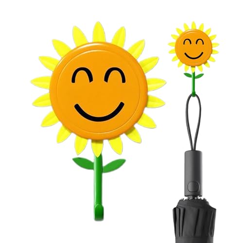 Bavokon Blumen Haken - Sonnenblume Spaß Wandhaken | Ausziehbar Blumen Design Starke Selbstklebend Wasserdicht Für Schlüssel Taschen Küche von Bavokon