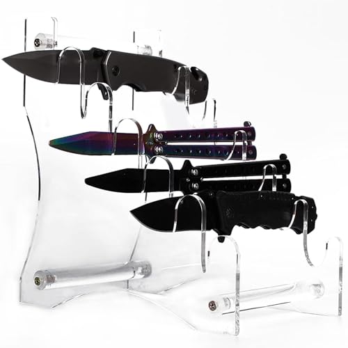 Bavokon Cutter-Aufbewahrungsständer, Cutter-Ausstellungsständer - Acrylständer für Cutter-Display - Hält 6 Messer, transparenter Messerhalter für Jagdmesser, Taschenmesser-Display Bavokon Cutter-Aufbewahrungsständer, Cutter-Ausstellungsständer - Acrylständer für Cutter-Display - Hält 6 Messer, transparenter Messerhalter für Jagdmesser, Taschenmesser-Display von Bavokon