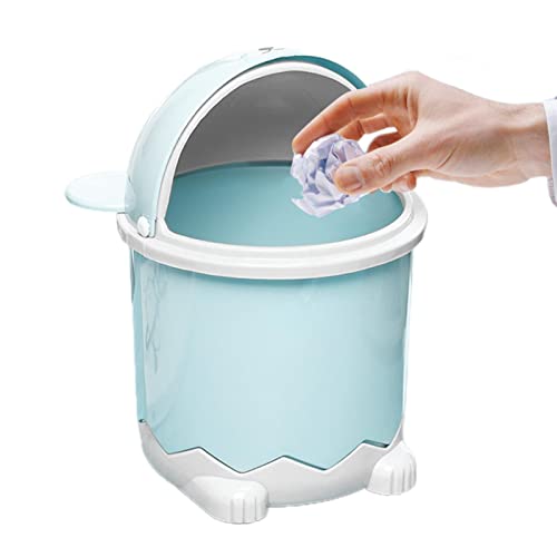 Bavokon Desktop-Mülleimer - Tisch-Mülleimer Flip Top Mülleimer - -Papierabfalleimer für Heimbüros, Wohnzimmer, Arbeitszimmer, Arbeitsplatte von Bavokon