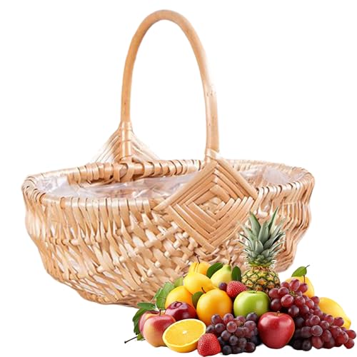 Bavokon Geflochtener Picknickkorb Mit Griff | Leerer Weidenkorb Blumenkorb | Großer Korb Für Gartenfeste Schulveranstaltungen Outdoor Hochzeit Strandpicknick Bavokon Geflochtener Picknickkorb Mit Griff | Leerer Weidenkorb Blumenkorb | Großer Korb Für Gartenfeste Schulveranstaltungen Outdoor Hochzeit Strandpicknick von Bavokon
