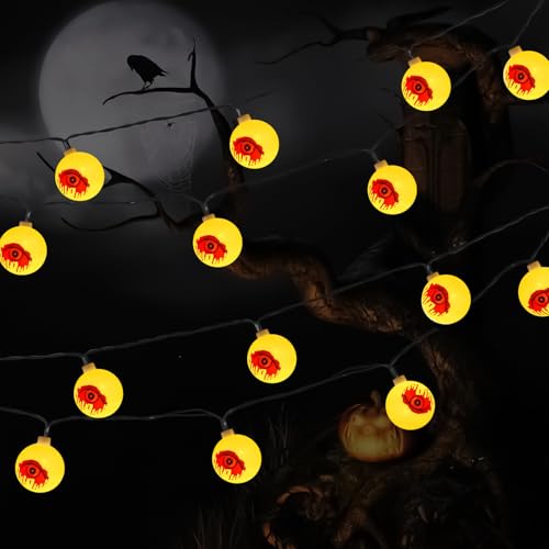 Bavokon Halloween-Augenlichter | Halloween Lichterkette Für Außendekoration | wasserdichte saisonale Party Dekoration für Wand Fensterbank Baum Terrasse Hof Fenster Garten Bavokon Halloween-Augenlichter | Halloween Lichterkette Für Außendekoration | wasserdichte saisonale Party Dekoration für Wand Fensterbank Baum Terrasse Hof Fenster Garten von Bavokon