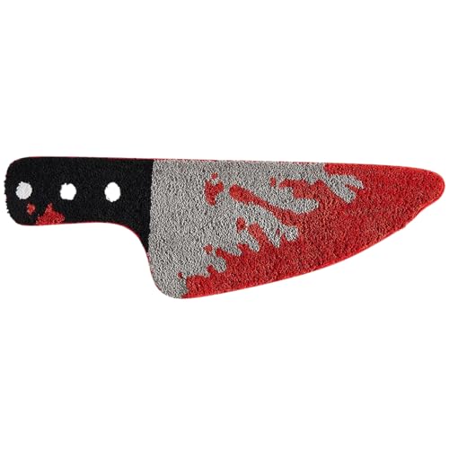 Bavokon Halloween Teppiche - Realistischer Cutter Halloween Fußmatte,rutschfeste Gruselige Auslegeware Für Eingangsbereich Wohnzimmer Küche von Bavokon