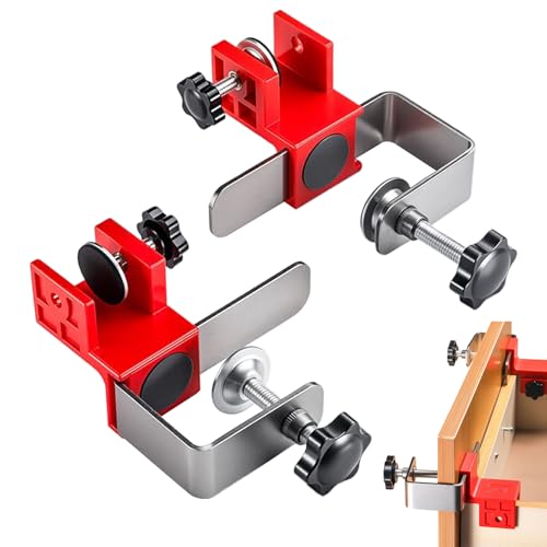Bavokon Schubladenfront Klemmen - Verstellbare Schubladen Montage Befestigungsklammern 2 Stück | Adaptive Anpassbare Befestigung Bohrlehre Für Gehrungsverbindungen Möbelbefestigung Küchentür von Bavokon