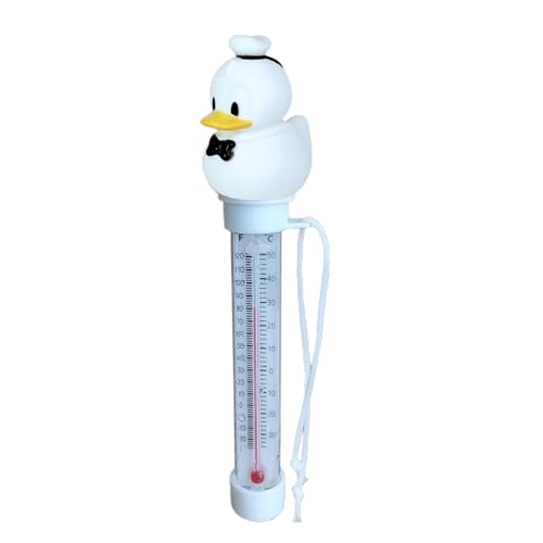 Bavokon Schwimmbadthermometer - Thermometer In Entenform,Messgerät Mit Schnur Für Pool Teich Wanne Spa von Bavokon