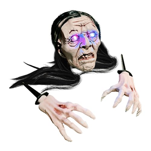Bavokon Skelettarm-Pflöcke, Halloween Dekoration Für Draußen Skelett, Licht Requisiten Spukdekoration Für Gartenparty Außenbereich Rasen Terrasse Gruselhaus von Bavokon