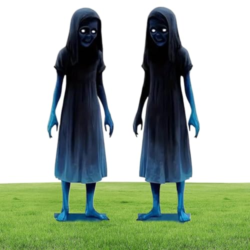 Bavokon Zwillinge Halloween Gartenzeichen Stangen,Metall Spuk Zwillinge Rasen Ständer 2-teilig - Geisterspukhaus Deko Bodenhalterung Für Garten Terrasse Rasen Party Fest Bavokon Zwillinge Halloween Gartenzeichen Stangen,Metall Spuk Zwillinge Rasen Ständer 2-teilig - Geisterspukhaus Deko Bodenhalterung Für Garten Terrasse Rasen Party Fest von Bavokon