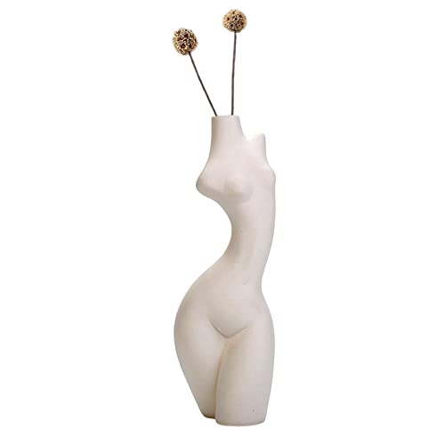 Keramik Vase Blumenvase Moderne Art Tischvase Körper Vase,Vasen Deko Weibliche Form Vase Körper Keramik Vase Vase Boho Vase Für Pampasgras,Pflanzen,Heimdekoration,Schlafzimmer,Wohnzimmer,Büro von Bavokon