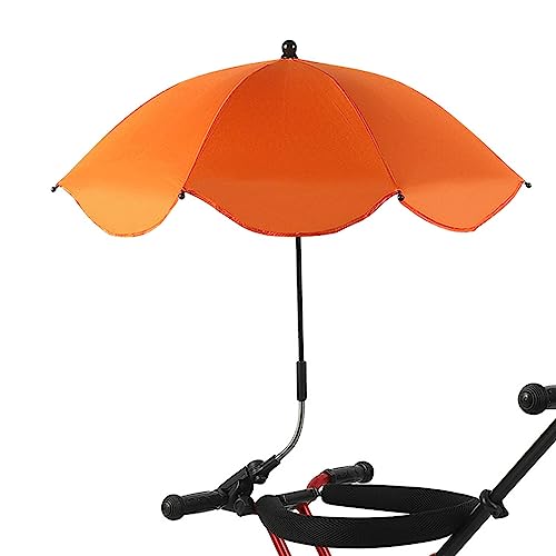 Bavokon Kinderwagen-Sonnenschirm - Sonnenschirm mit Verstellbarer Klammer mit Clip auf Buggys mit Clip auf Sonnenschutz für Kinderwagen und Buggys | Verstellbarer Befestigungsklemme und Schirmgriff von Bavokon