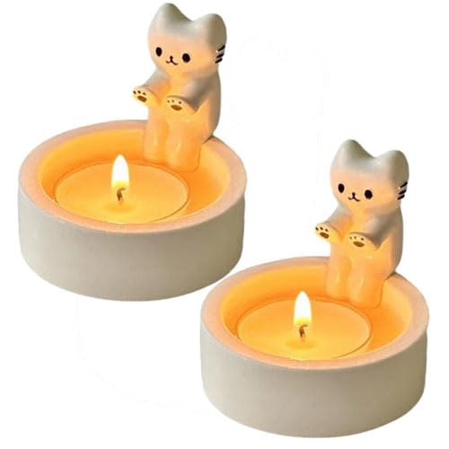 Kitten Candle Holder - 1/2pcs Katzen-Kerzenhalter Mit Wärmenden Pfoten | Warming Paws Cat Candle Holder,Katzen-Kerzenhalter,Katzen-Teelichthalter,Süßer Duftlichthalter,Geschenke Für Katzenliebhaber von Bavokon