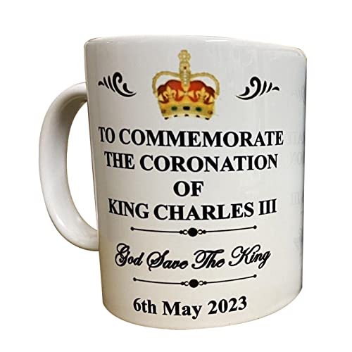 König Charles III Krönung Becher 350ml | King Charles Iii Tasse | King Charles III Coronation Union Jack Tasse | Krönungs King Charles III Tassen | Tassen König Charles Kaffeebecher Souvenir Geschenk von Bavokon