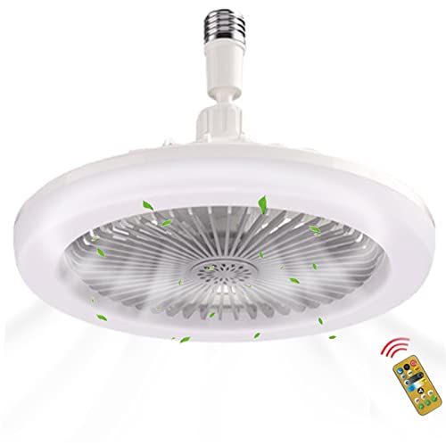 Led Deckenventilator | Deckenventilator Mit Beleuchtung Und Fernbedienung | E27 30W Deckenlampe Mit Ventilator | Leise Deckenleuchte Mit Ventilator | Led Deckenventilator Für Esszimmer Wohnzimmer von Bavokon