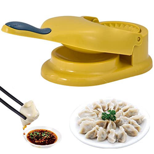 Manuelle Teigpresse,Teigtaschenformen,Dumpling Maker 2-in-1-Knödelformdruck,Teigtaschen-Hautmacher,Knödelmaschine,Teigtaschenformen,Hautverpackungen,Knödel Skin Maker,Knödel Skin Maker Knödel Formen von Bavokon