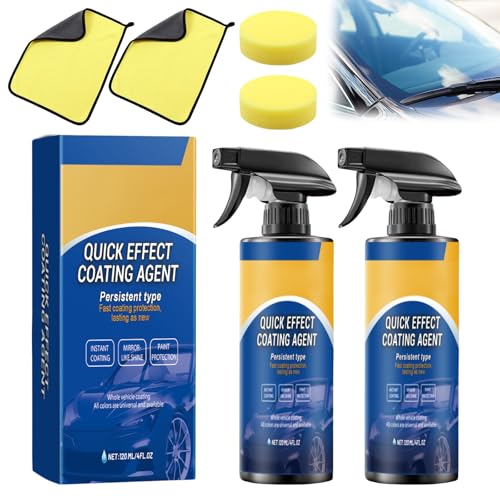 Bavooty 2 Stuck Quick Effect Coating Agent for Car,Autolack Spray,Quick Effect Beschichtungsmittel,Spray Coating Agent, Autos Kratzer Entferner, Multifunktionales Beschichtungs- Erneuerungsspray von Bavooty