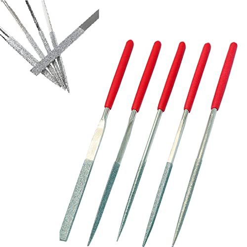 Mini Feilen Set, Nadelfeilen Set Metall,Werkstattfeile Satz,Feilen Set,Mini Diamond Files Set,Feile für Werkstatt,für Bandbreite Filigranen und Leichten Feilaufgaben,5 Stück(2mm X 100mm) Mini Feilen Set, Nadelfeilen Set Metall,Werkstattfeile Satz,Feilen Set,Mini Diamond Files Set,Feile für Werkstatt,für Bandbreite Filigranen und Leichten Feilaufgaben,5 Stück(2mm X 100mm) von Bavooty