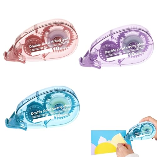 Kleberoller Doppelseitiges Klebeband,3 Stück Klebebänder Klebeband Roller Scrapbook Tape,Kleberoller Fotokleber Doppelseitig Selbstklebend,Doppelseitiges Klebeband Roller for Heimschulbüro,8mm x 10m Kleberoller Doppelseitiges Klebeband,3 Stück Klebebänder Klebeband Roller Scrapbook Tape,Kleberoller Fotokleber Doppelseitig Selbstklebend,Doppelseitiges Klebeband Roller for Heimschulbüro,8mm x 10m von Bavooty