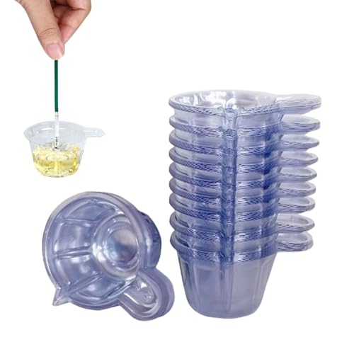 Bavooty Transparent Messbecher, 100 Stück, Kristall Epoxy Mischbecher, 40ml, Durchsichtig von Bavooty