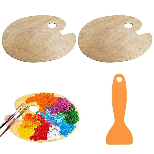 Mischpalette Holz,Holz Palette mit Daumenloch,Ovale Holzpalette Malen, Malpalette Palette,Mischpalette Farben für öLfarben Acrylfarben Aquarell,20x30cm,2pcs Mischpalette Holz,Holz Palette mit Daumenloch,Ovale Holzpalette Malen, Malpalette Palette,Mischpalette Farben für öLfarben Acrylfarben Aquarell,20x30cm,2pcs von Bavooty